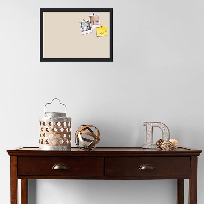 PinPix 20x14 Inch Cork Bulletin Board. This Decorative Framed Pin Board Comes with Desert Pastel Design and a Satin Black Frame. Ideal for Home Office Decor or Message Board (PinPix-1815)-DeskLoop Office