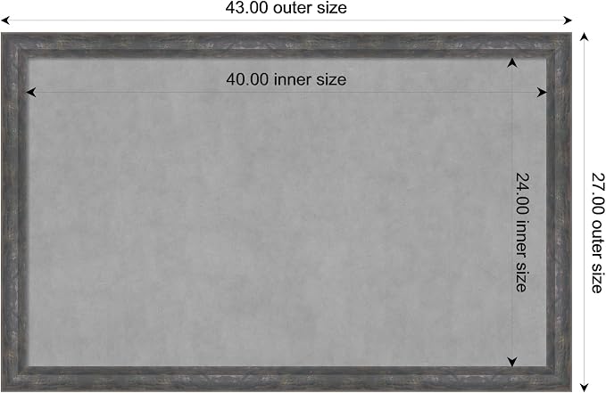 Amanti Art Grey Framed Magnetic Board 27x43 Large Vision Board - Image 4