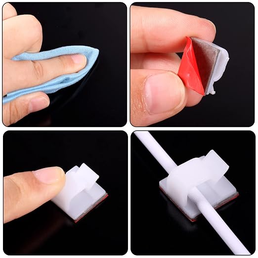 Blulu 100 Pcs Adhesive Cable Clips Bulk Wire Holder - Image 4