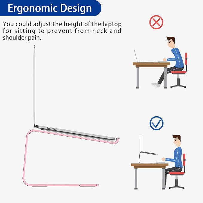 BESIGN LS03 Aluminum Laptop Stand, Ergonomic Detachable Computer Stand - Image 8