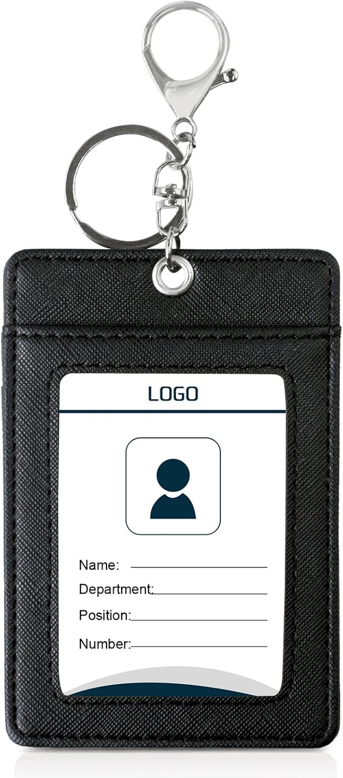 Boshiho Vertical Style Leather ID Card Badge Holder - Image 8