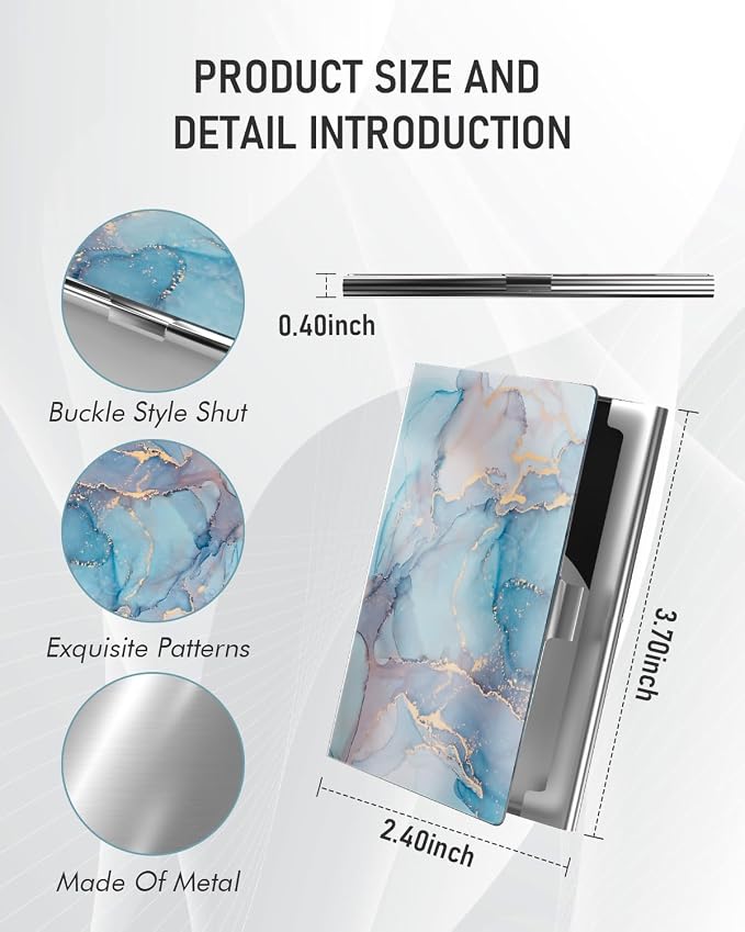 Metal Slim Organizer, Professional Stainless Steel Square Pocket Wallet - Image 3