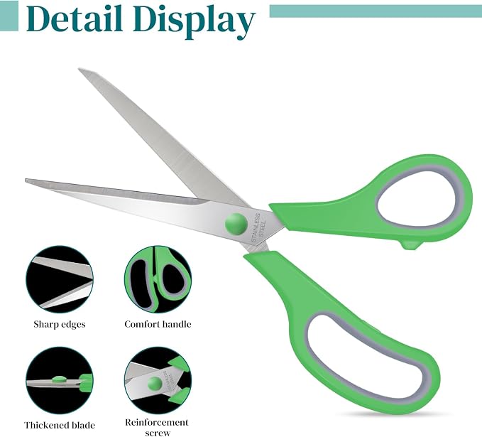 6 Packs Sewing Craft Scissors Bulk, Stainless Steel Shears - Image 3