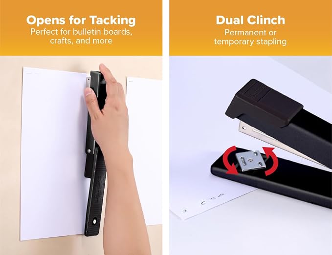 Bostitch Office Classic Metal Desktop Stapler, 20 Sheet Capacity, Dual Clinch - Image 5