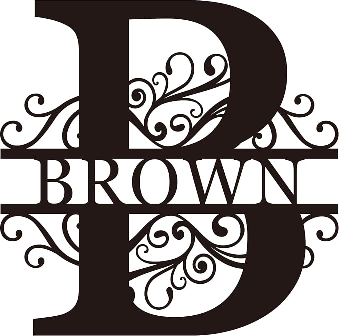 Metal Name Signs Personalized, Custom Name Signs, Custom Family Name Sign by efcustomgifts