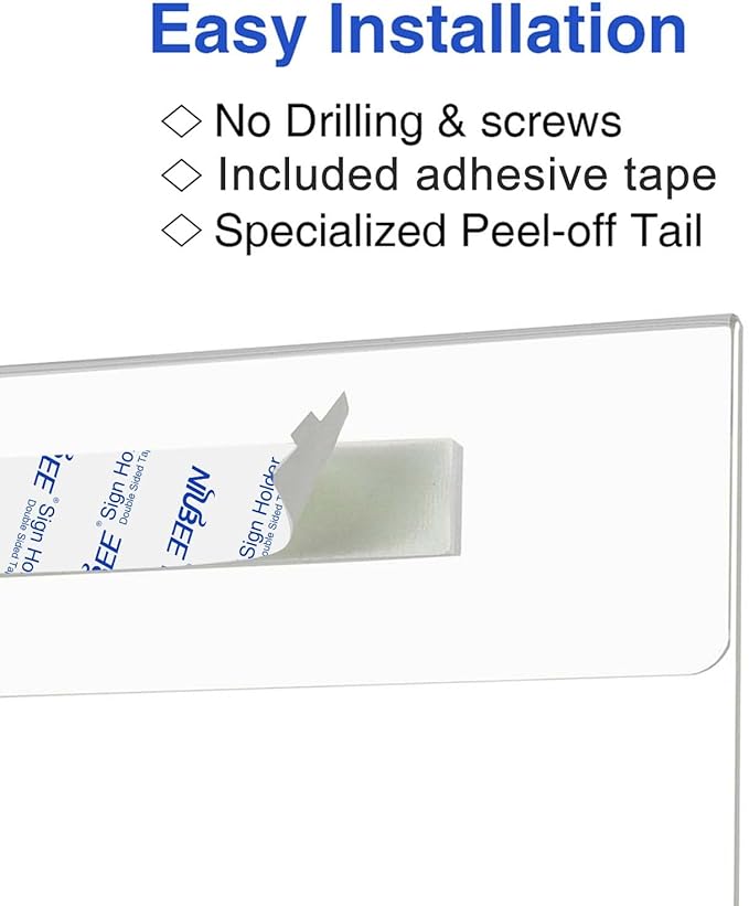 NIUBEE 5x7 inch Wall Mount Acrylic Sign Holder - Image 4
