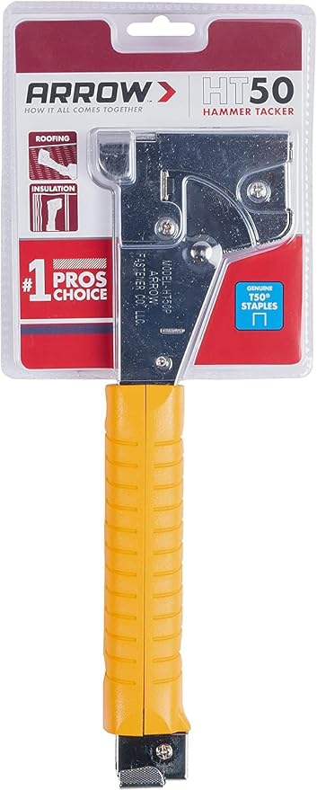 Arrow HT50 Heavy Duty Hammer Tacker, Chromed-Steel Manual Stapler - Image 13