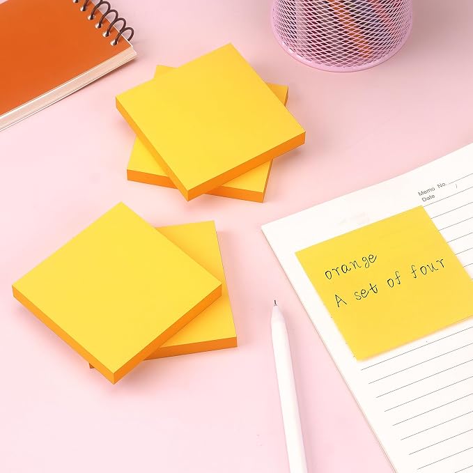 Sticky Notes 3x3 Self-Stick Notes Bright Colors Sticky Notes 4 Pads 100 - Image 7