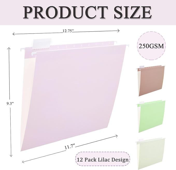 12 Pack Hanging File Folders Letter Size - Image 2