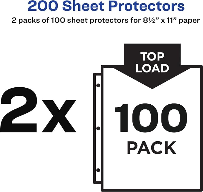 Avery Semi-Clear Standard Weight Sheet Protectors - Image 4