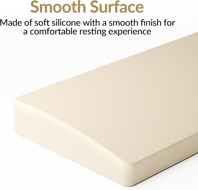 Keychron Retro Cream Silicone Wrist & Palm Rest, 17.6" Full Size - Image 8