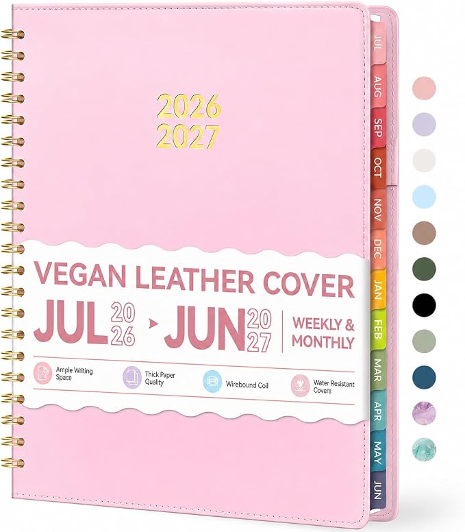 Forvencer Planner 2026-2027, Academic Planner Weekly & Monthly, Vegan Leather by Forvencer