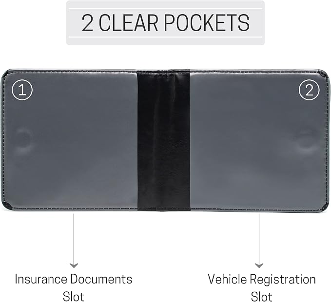 CANOPUS Car Registration and Insurance Holder, Magnetic Closure, Embossed Card - Image 3