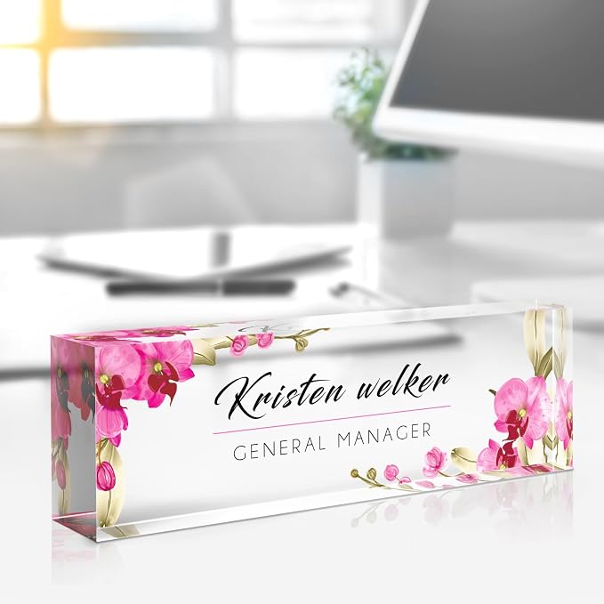 Gowelly Desk Name Plate Personalized, Custom Name Plate - Image 2