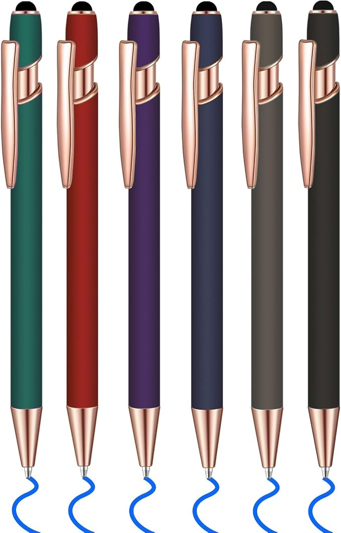 6 Pcs Blue Ink Ballpoint Pen by Lragvtbk