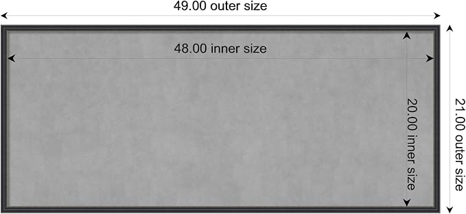 Amanti Art Black Framed Magnetic Board 21x49 Oversize Vision Board - Image 4