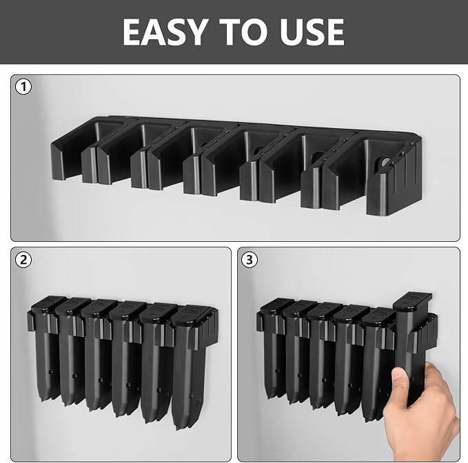 Adoreal Magnetic ABS 6 Standard Double Stack Mag Rack Wall Mount, Wall Magazine - Image 5