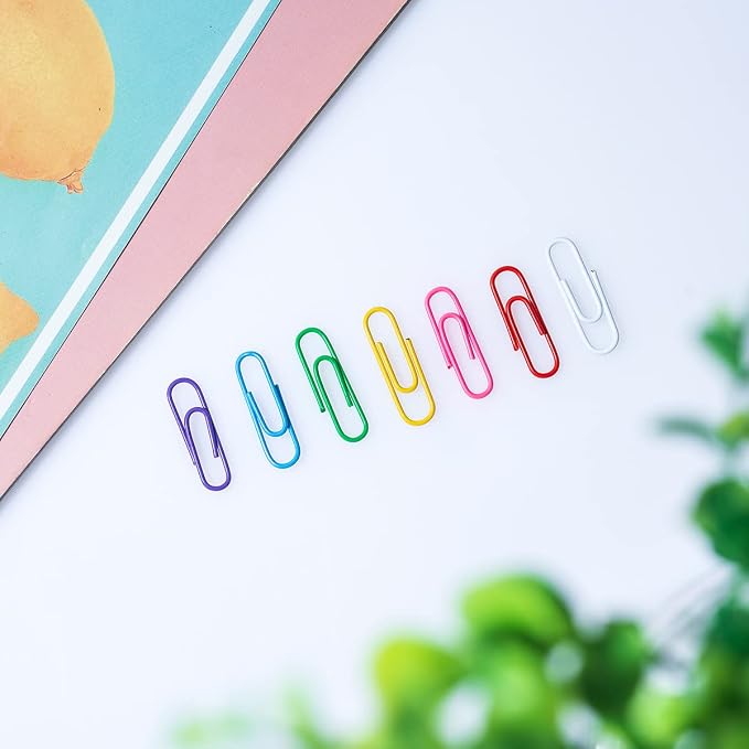 200 Colorful Paper Clips, 28mm - Image 5