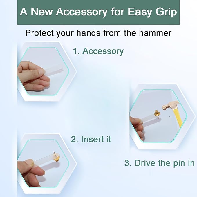 50 PCS Picture Hangers Hooks for Drywall, Decorative Small Pins for Cork Board - Image 7