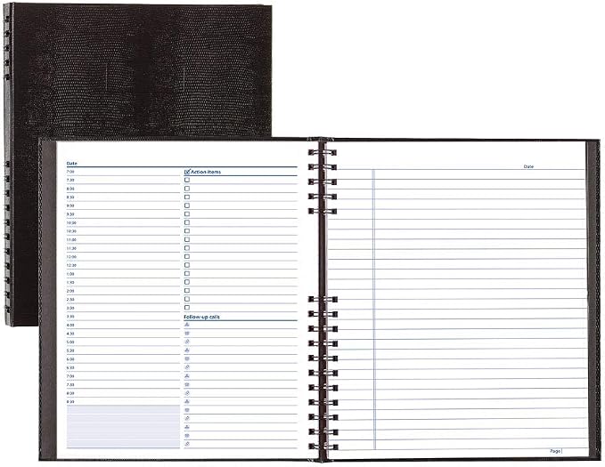 NotePro Undated Daily Planner, 200 Pages, 10 3/4 x 8-1/2 Inches by Blueline