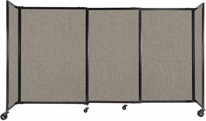 Versare Straightwall Sliding Portable Wall Partition | Freestanding Office by VERSARE