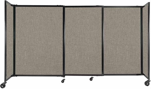 Versare Straightwall Sliding Portable Wall Partition | Freestanding Office by VERSARE