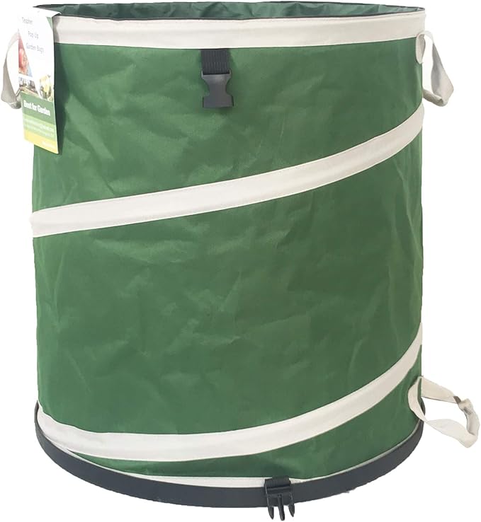 46-Gallon Collapsible Trash Can (22x28 in) Hard-Shell Bottom Yard Garden Bag for Yard Waste,Debris Container,Pop-Up Recycling Bin,Camping Waste Bag,Laundry Hamper,Lawn Grass,Leaf Bag,Sods,Weeds Barrel-DeskLoop Office