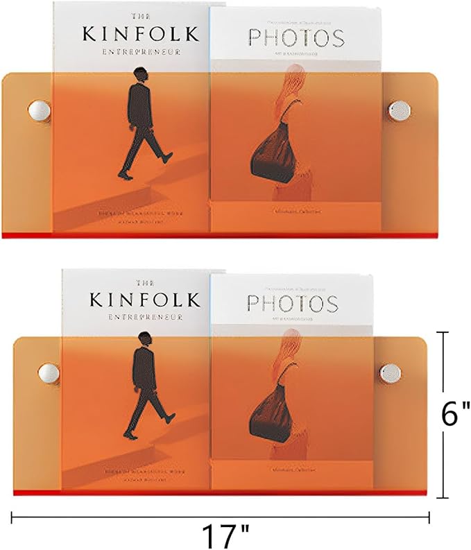 ROYALITA 2-Pack Acrylic Magazine Holder Brochure Holder, Fashion Hanging - Image 3