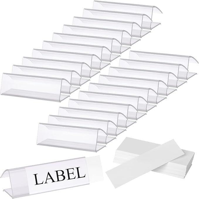 Hedume 100 Pcs Plastic Label Holder by Hedume