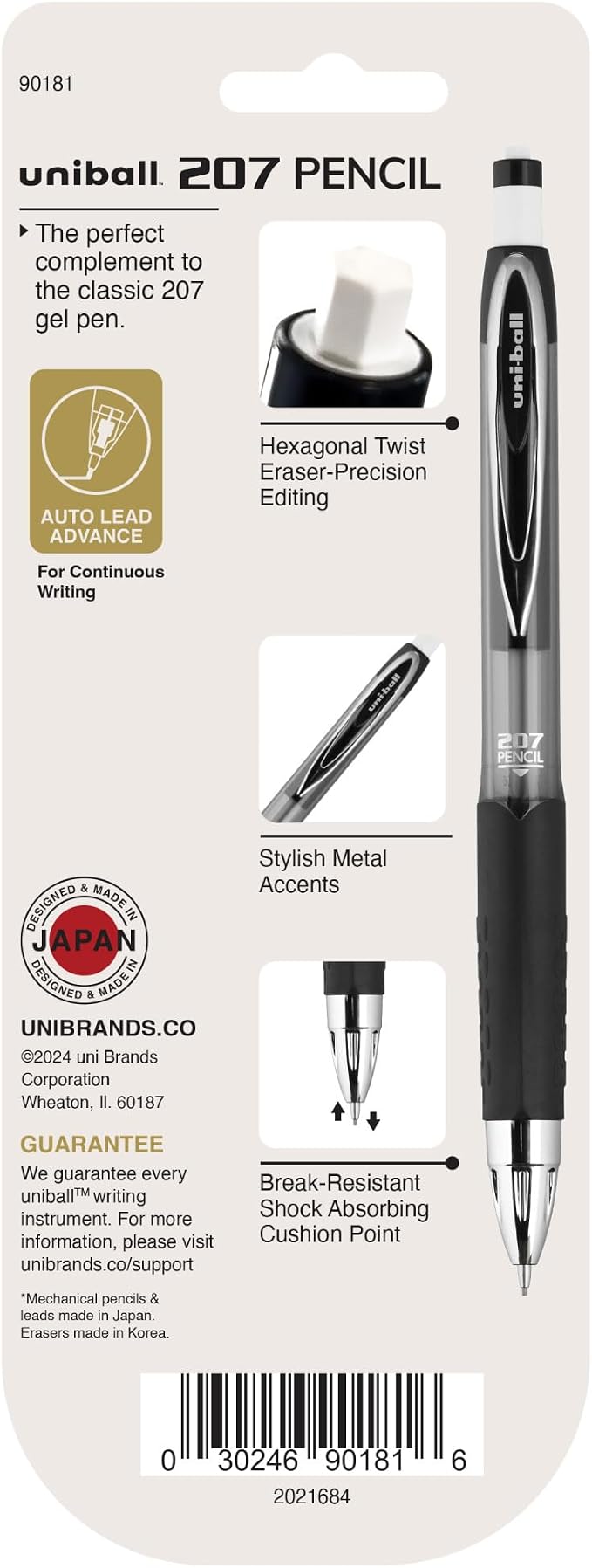 uniball™ 207 Mechanical Pencil Starter Kit, HB #2, 2 Pack - Image 8