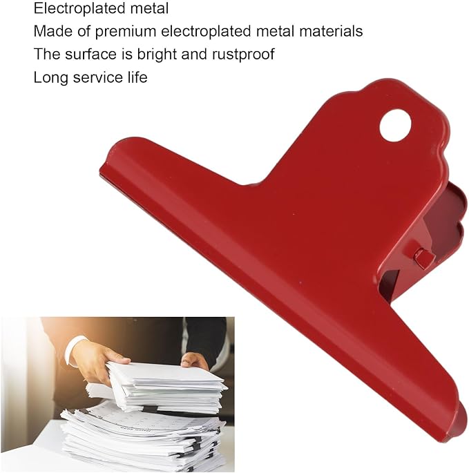 10 Pcs Large Bulldog Clips, 3.9 Inch Large Paper Clips Metal Binder Clips - Image 4