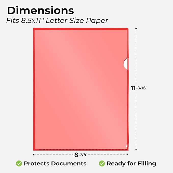 Dunwell Clear Folders for Documents, Plastic 8.5x11 File Sleeves for Document - Image 2
