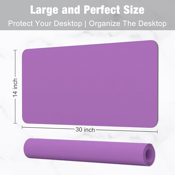 Hsurbtra Desk Pad, XL Extended Mouse Pad, Waterproof Desktop Blotter Protector - Image 3