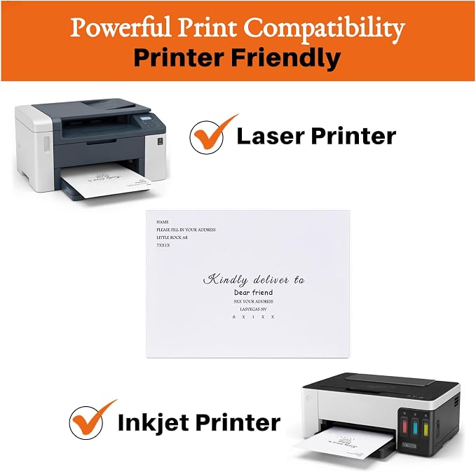 A7 Printable White Envelopes 5x7 100 Pack Quick Self Seal, - Image 6