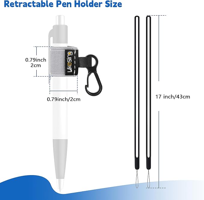 Likesing Pen Holder for Lanyard, 4 Set Elastic Retractable Pencil Holder - Image 2