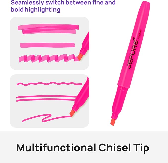 12 Pcs Highlighters, Chisel Tip, Note-Taking, Teacher & Student Supplies - Image 2
