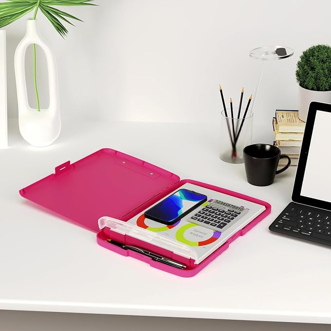 Piasoenc Clipboard with Storage, 8.5 x 11 Organization Box with Pen Holder and - Image 7