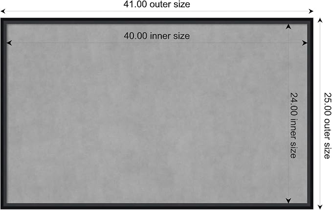 Amanti Art Black Framed Magnetic Board 25x41 Large Vision Board - Image 3