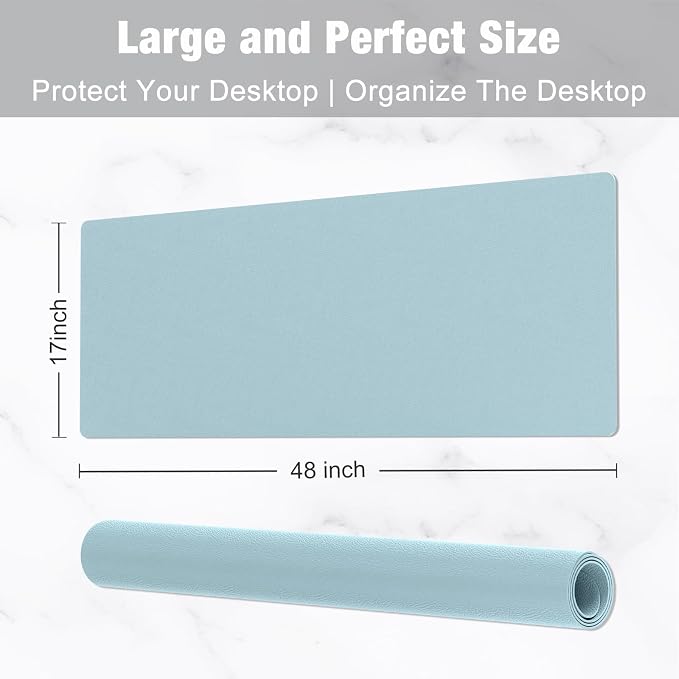 Hsurbtra Desk Pad, XXXL Extended Mouse Pad, Waterproof Desktop Blotter Protector - Image 3