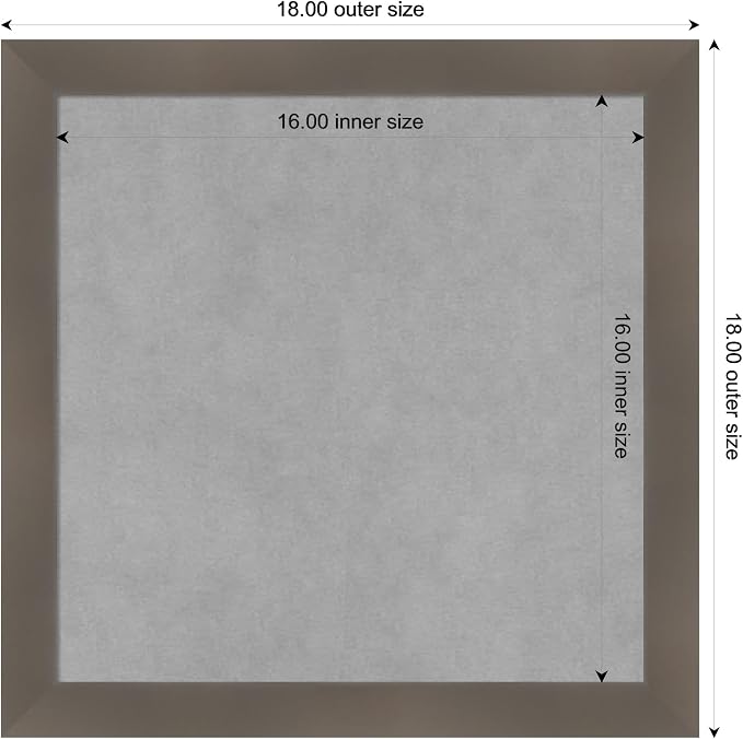 Amanti Art Grey Framed Magnetic Board 18x18 Small Vision Board - Image 3