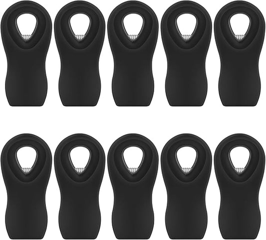 10PCS Magnetic Chip Clips Airtight Seal Reusable Black Bag Clips by WUDIME