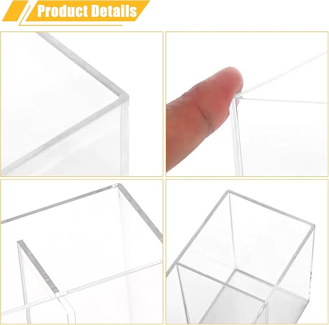 Clear Makeup Brush Organizer, Acrylic Cosmetic Brushes Storage Holder - Image 6