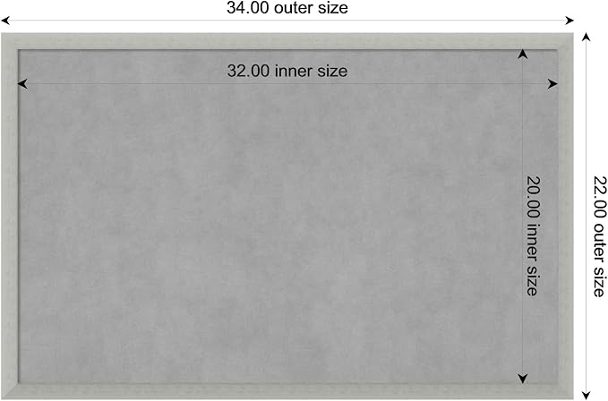 Amanti Art Silver Framed Magnetic Board 22x34 Large Vision Board - Image 3