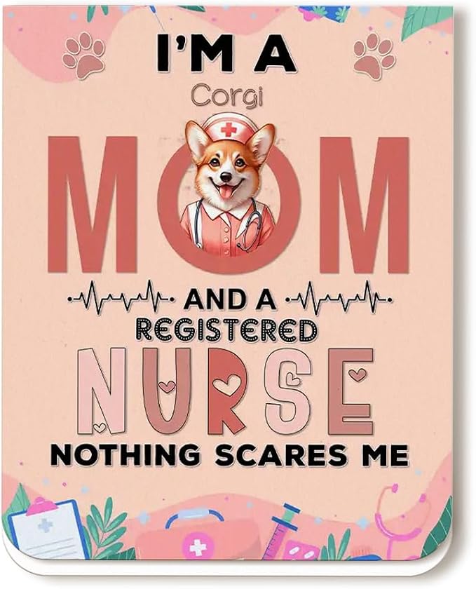 I'm a Corgi Mom and a Registered Nurse Nothing Scares Me Magnet Bookmark Welsh by Ninety3POD