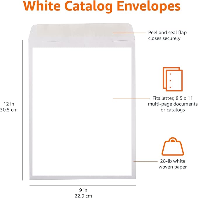 Amazon Basics Catalog Mailing Envelopes, Peel and Seal, 9x12 Inch - Image 8