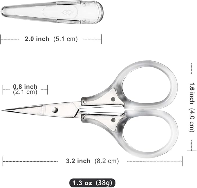 SCAIKTIG Small Craft Scissors, Sharp Scissors all Purpose, Straight Fine Tips - Image 5
