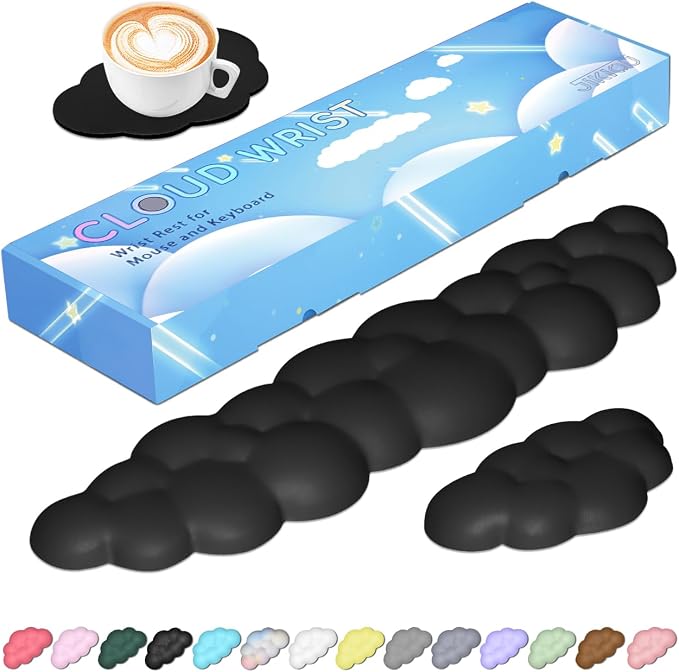 JIKIOU Upgrade Leather Cloud Keyboard Wrist Rest, Cloud Wrist Rest by JIKIOU