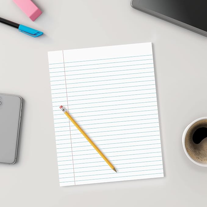 STAPLES Notepads, 8.5” x 11”, Wide Ruled, 50 Sheets/Pad - Image 8