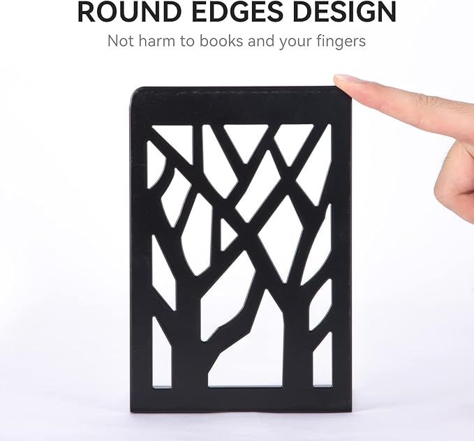 Metal Bookends Black 6 Pair - Image 3