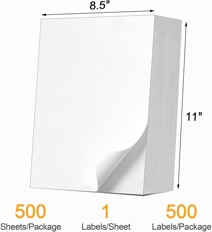 A4 Full Sheet Self Adhesive Shipping Labels - Image 2
